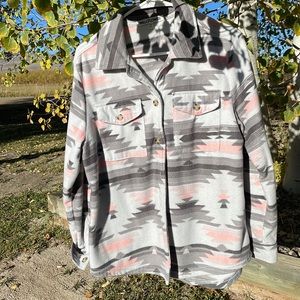 Very soft fleece button down